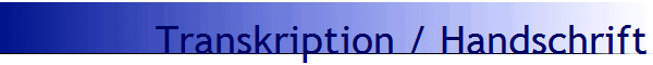 Transkription / Handschrift