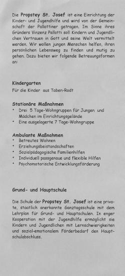 Propstey St.Josef Kinder- und Jugendhilfe